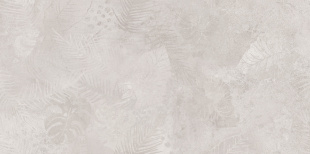 Плитка Meissen Keramik State листья серый A16885 ректификат (44,8x89,8)